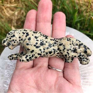 Dalmatian Jasper Leopard Carving